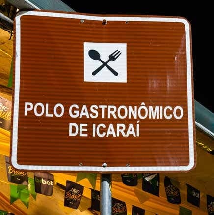 Placa do Polo Gastronômico de Icaraí
