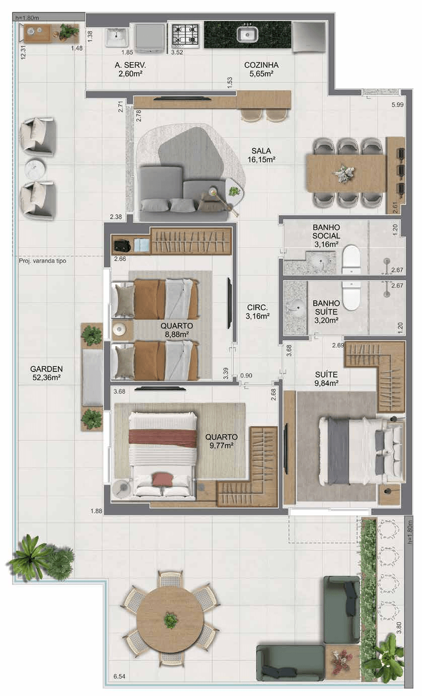 Planta humanizada — Garden 201