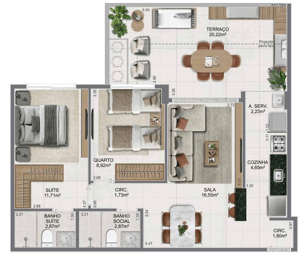 Planta humanizada — Apartamento 303